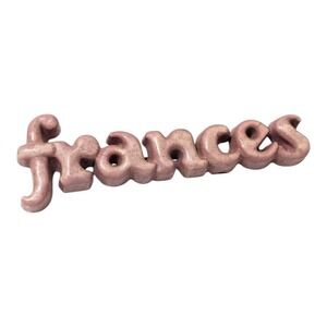 Frances Name Brooch‎ Pin Vintage Style Personalized Jewelry Gift